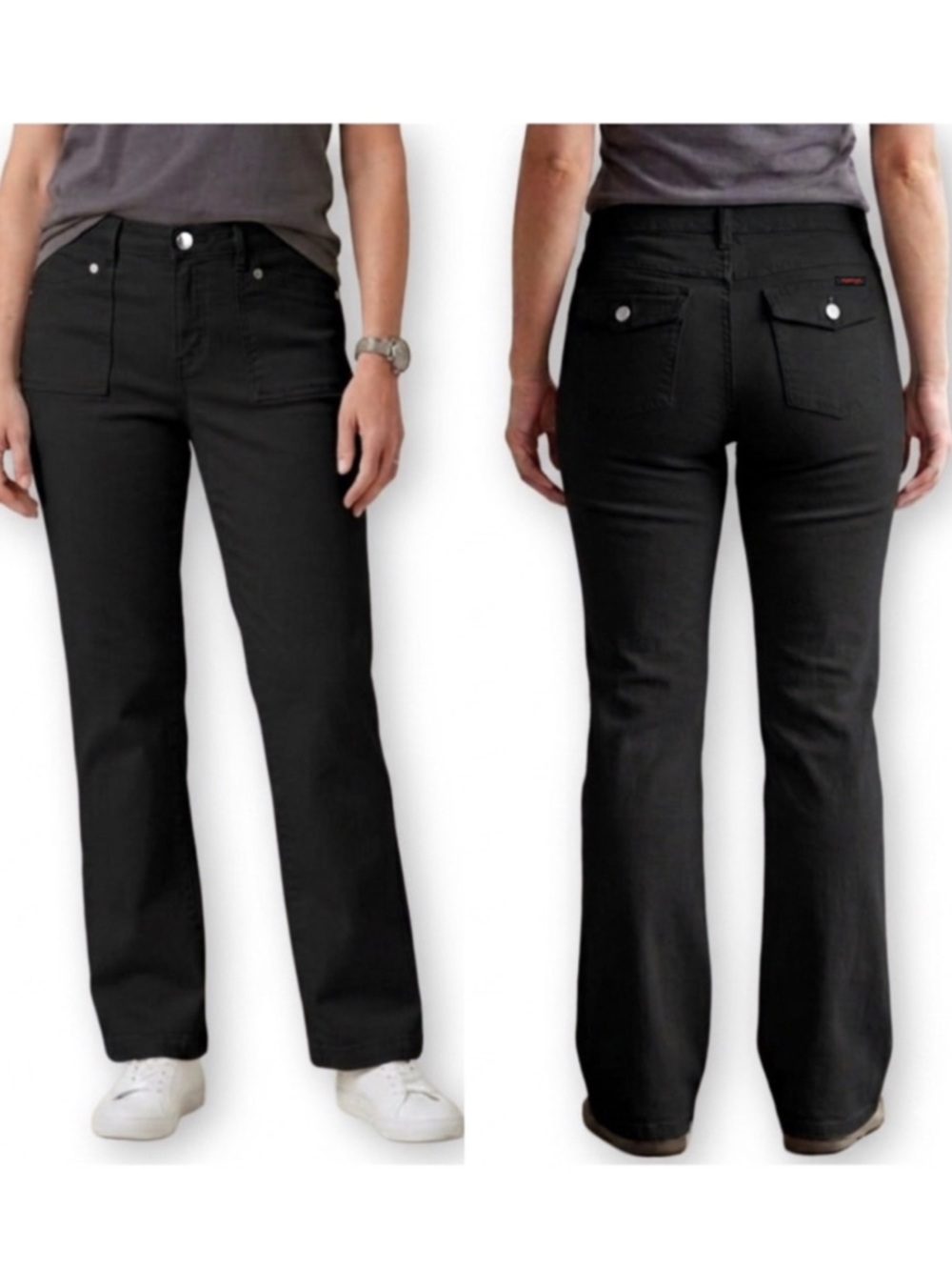 Zana Di Jeans Size 20 Designer Vintage Y2K Utility Black Bootcut Denim Jeans